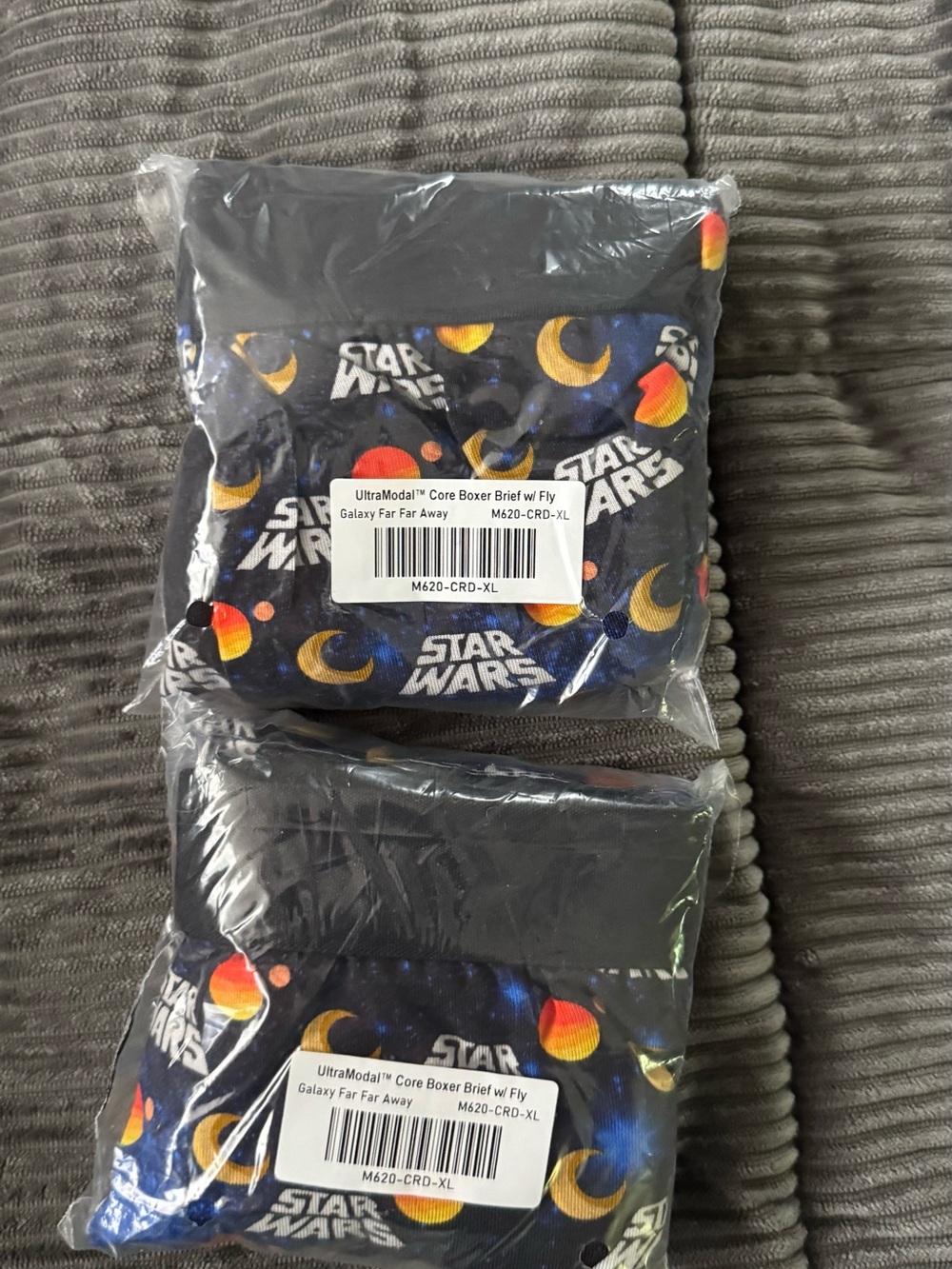 MeUndies Men’s Star Wars Navy Boxer Briefs with Yellow & Orange Accents